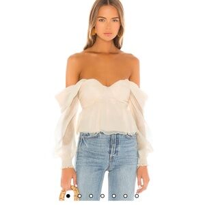 X REVOLVE Burna Blouse in Cream House of Harlow 1960